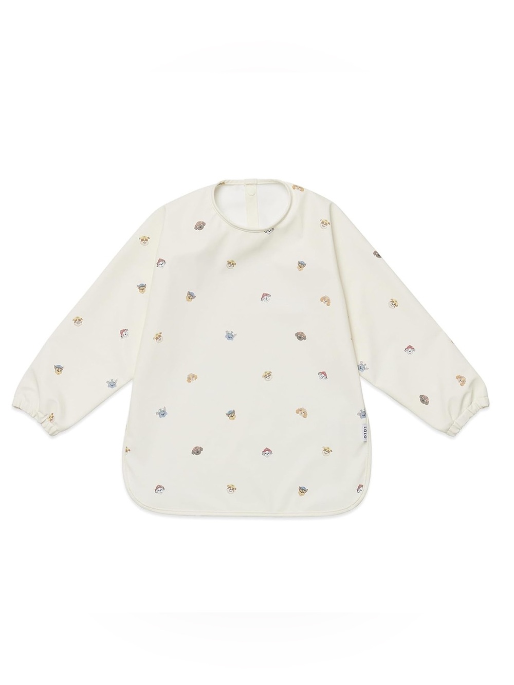 Long-Sleeve Bib Smock in Cream with paw patrol patrol